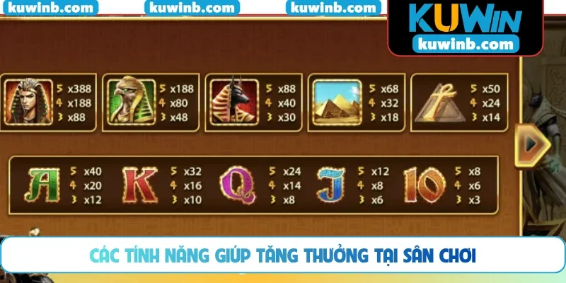 Các tính năng giúp tăng thưởng tại sân chơi