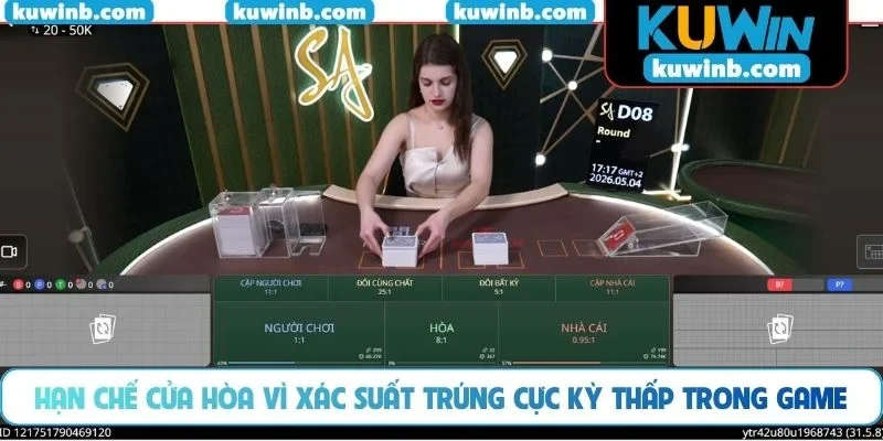 Hạn chế cửa hòa vì xác suất trúng cực kỳ thấp trong game