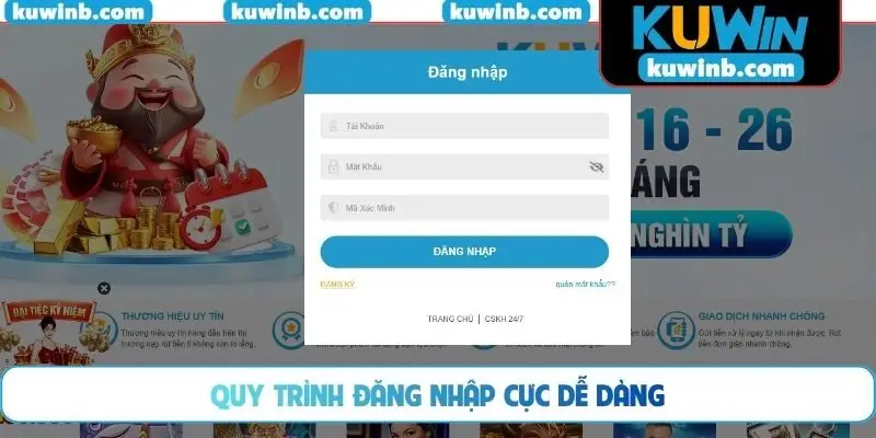 Quy trình đăng nhập cực dễ dàng