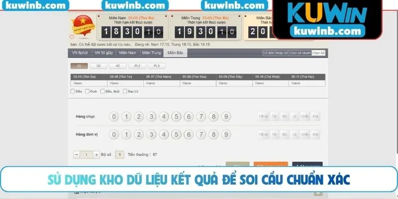 Sử dụng kho dữ liệu kết quả để soi cầu chuẩn xác